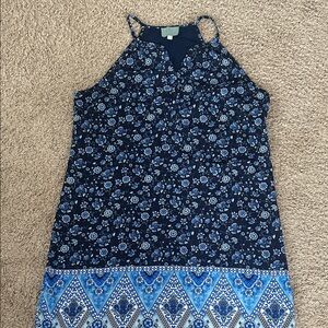 Skies Are Blue Navy Floral Dress